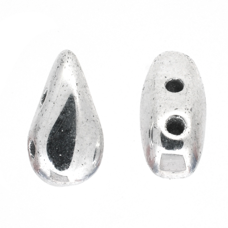 トロールビーズ ドロップデュオビーズ|F0177|3×6mm |チョークホワイト,チョーク